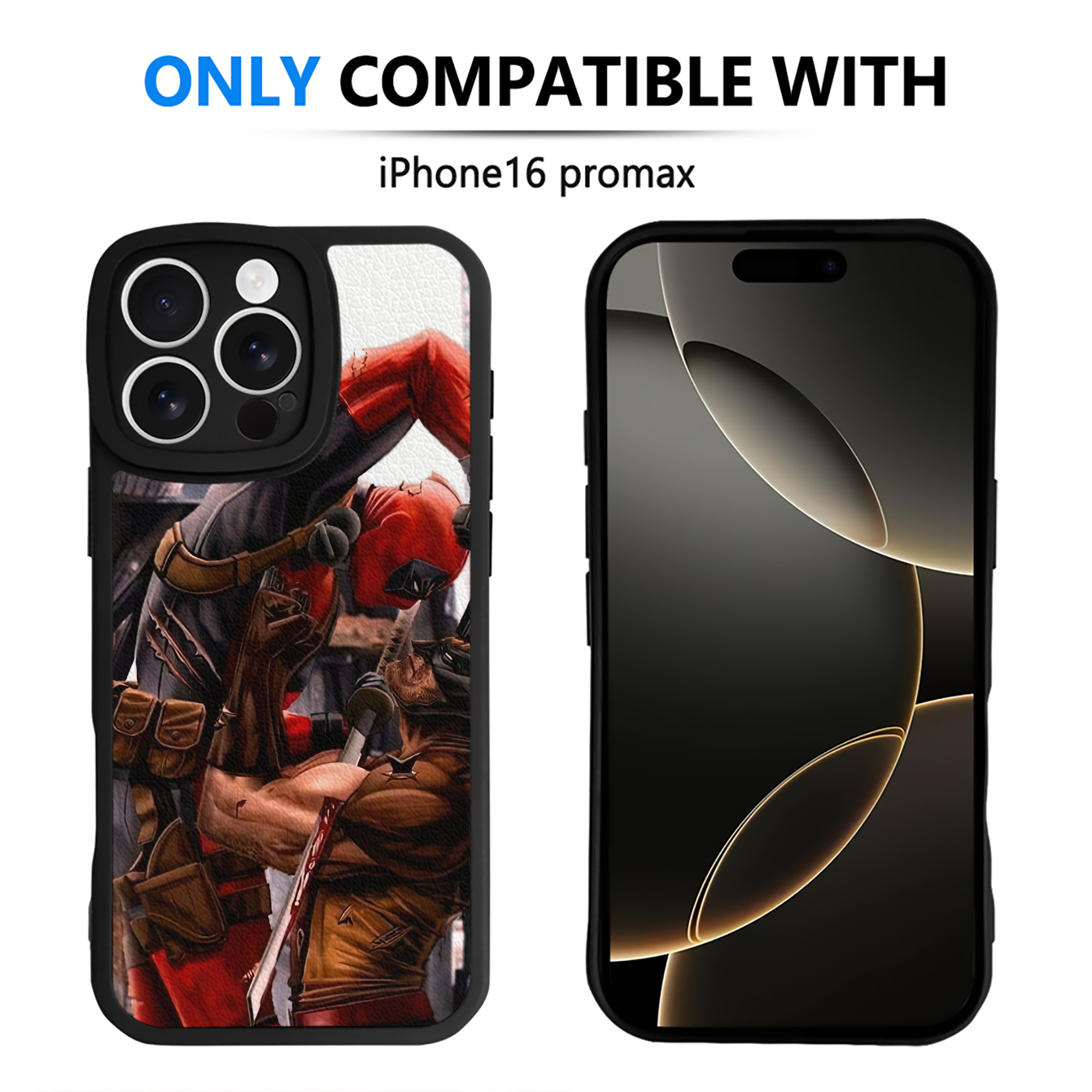 （画像用） Deadpool デッドプール 【iPhone 16シリーズ対応】シリコンスマホケース（レザー調） 材質：シリコン